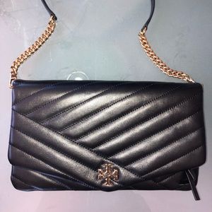 Tory Burch monogram chevron clutch bag